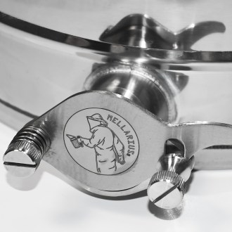 Mellarius MaxiLine 35 kg Abfüllbehälter mit integriertem Heizelement - 2 Quetschhähne 